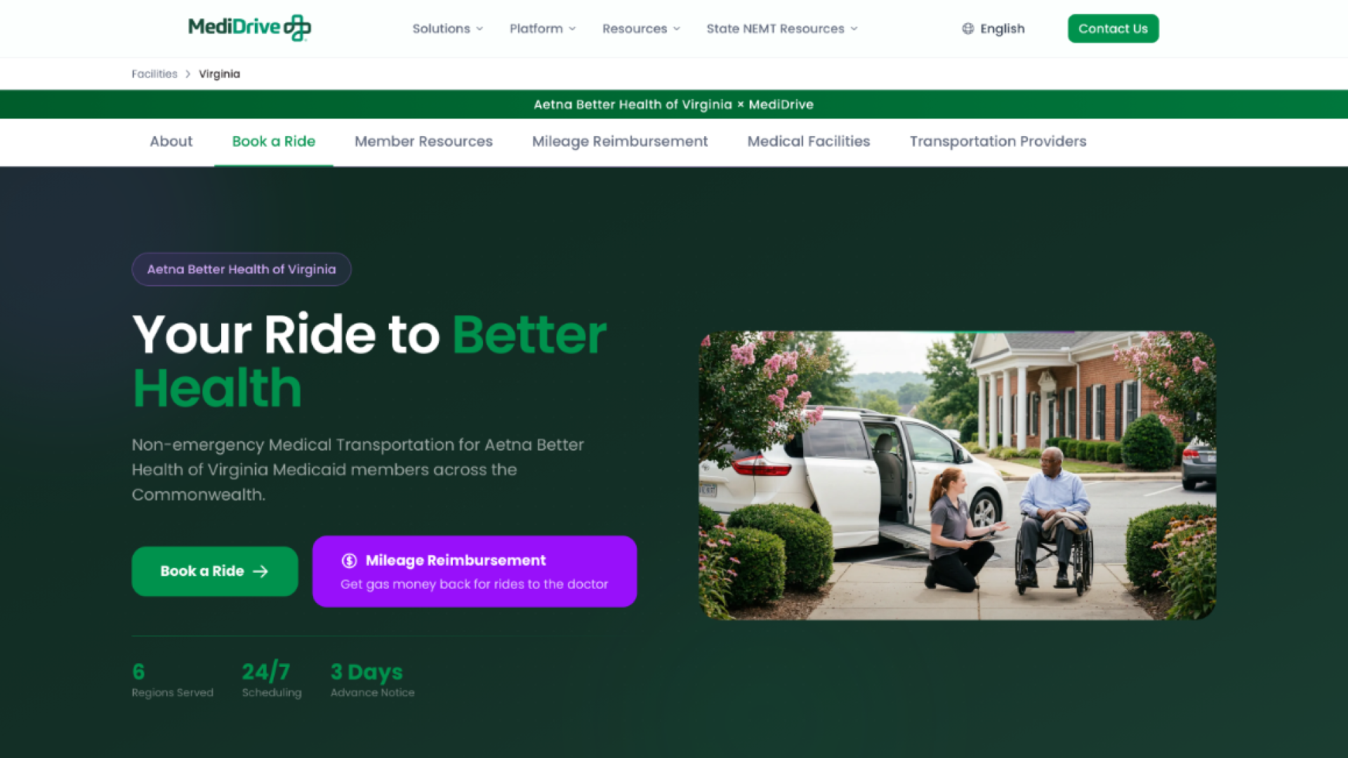 Overview of the redesigned MediDrive state resource pages showing audience routing and responsive layouts.