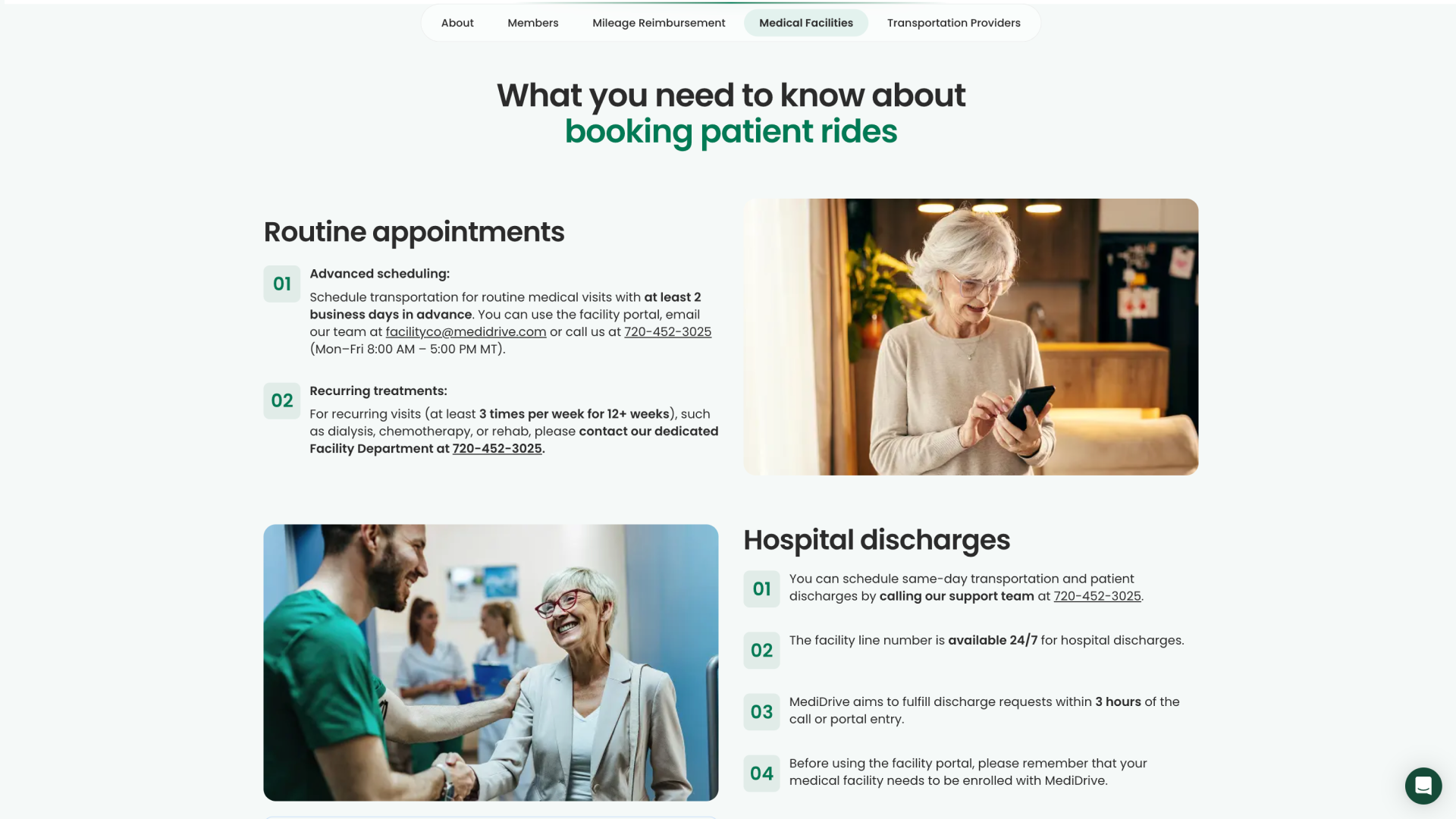 Overview of the redesigned MediDrive state resource pages showing audience routing and responsive layouts.